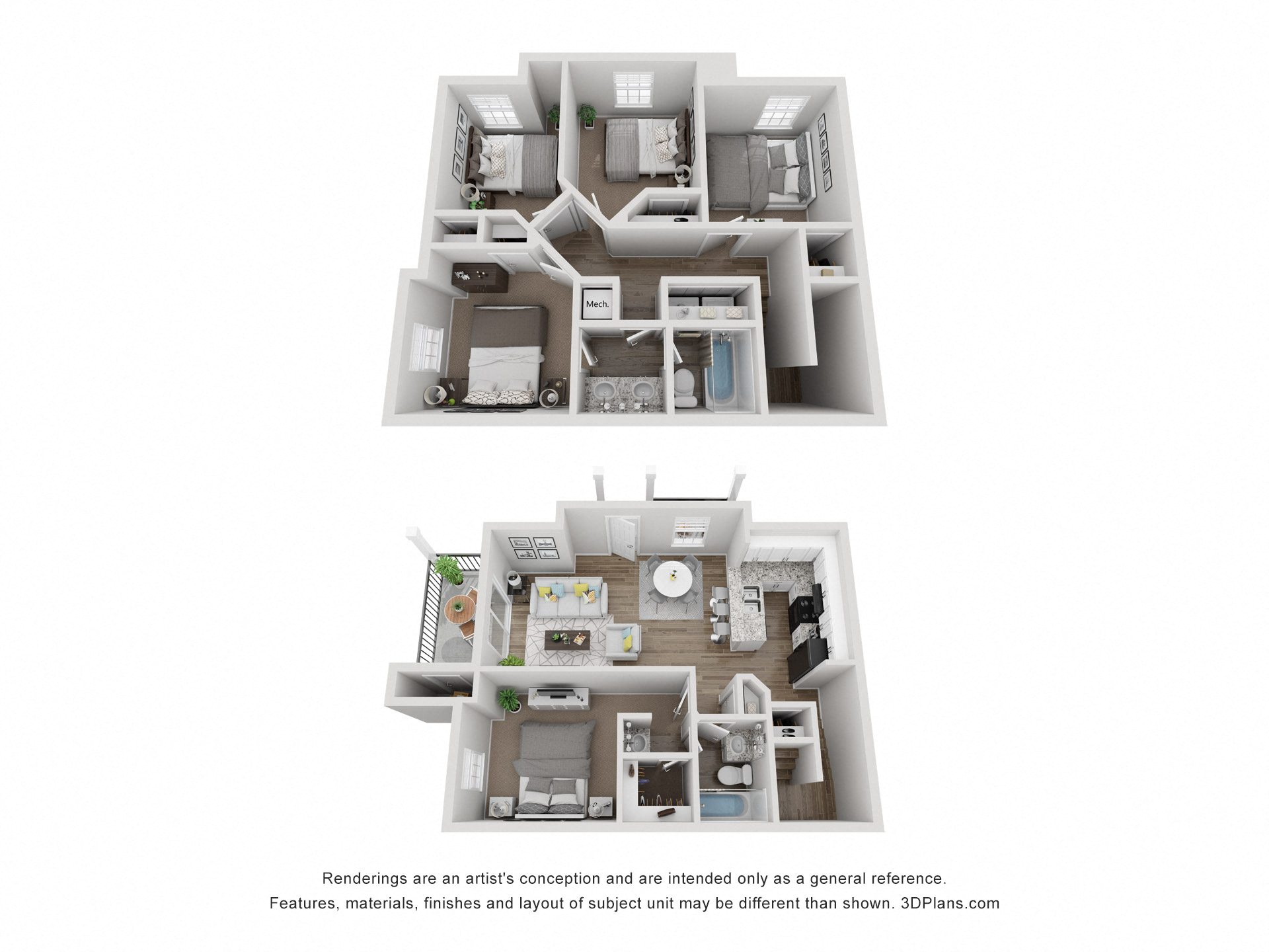 Floor plan layout diagram for Olive